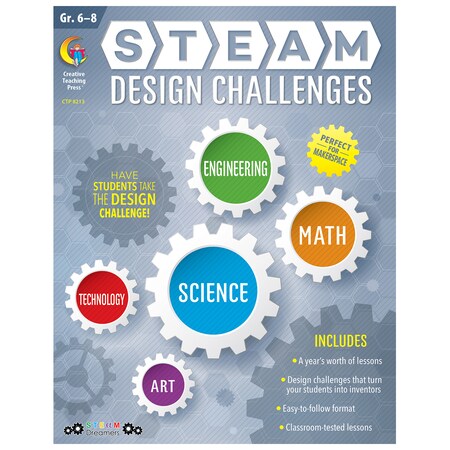 Creative Teaching Press STEAM Design Challenges, Grades 6-8 8213